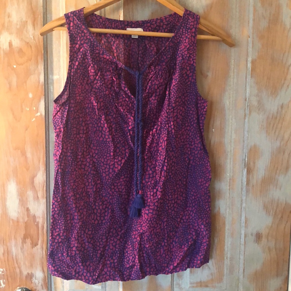 GAP XS Tassled Blouse Tank